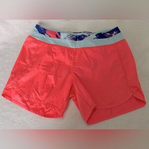 Lululemon Ivivva girls size 14 Coral Athletic breif lined Shorts